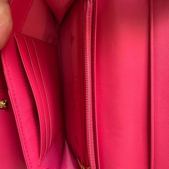 MCM Pink Leather Women's trifold long wallet - Picture 8 of 11
